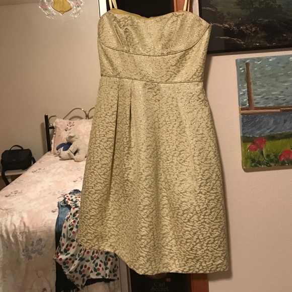 Gorgeous BCBG MAXAZRIA yellow/silver party dress - Picture 3 of 3